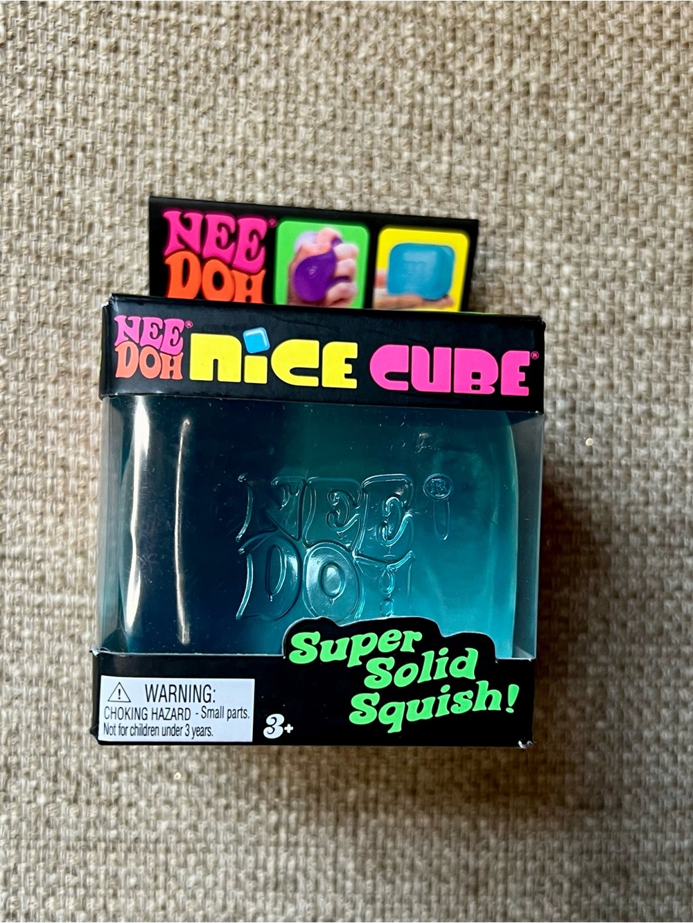 NWT Blue NeeDoh Nice Cube Squishy Toy